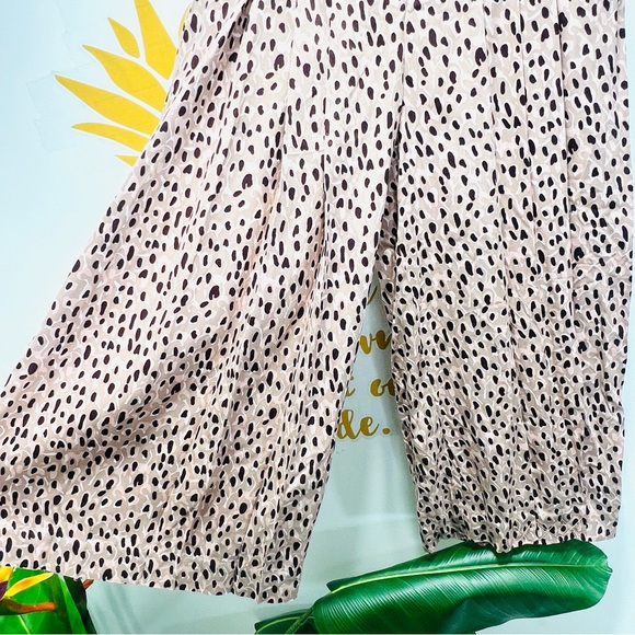 ANTHROPOLOGIE High-Rise Ankle Leopard Pleated Wide Leg Trouser Pants Sma… - Picture 5 of 16